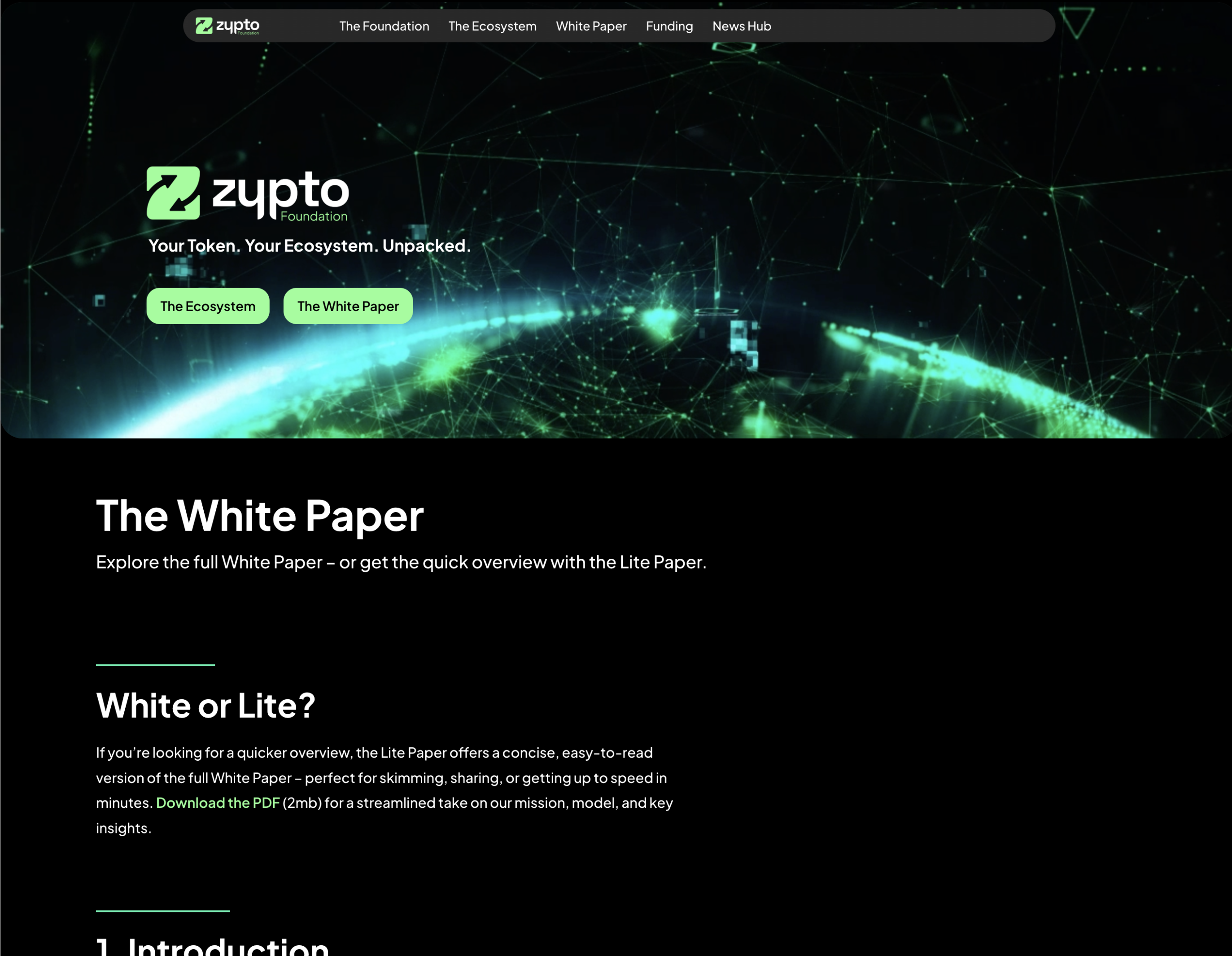 Zypto Foundation — Ecosystem grid